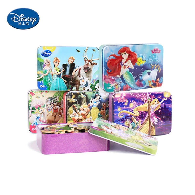 

Игрушка Disney, Микки, гоночная история, принцесса Маккуин, замороженные, 200 штук, жестяная коробка, деревянная головоломка, игрушка, подарок дл...