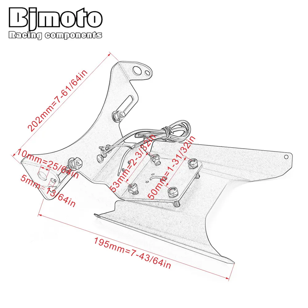 Держатель номерного знака BJMOTO для 390 2017 2018 2019 аксессуары мотоциклов аккуратный