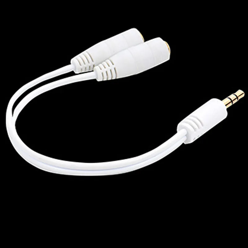 Позолоченный аудиокабель с разъемом 3 5 мм сплиттер для наушников разделитель