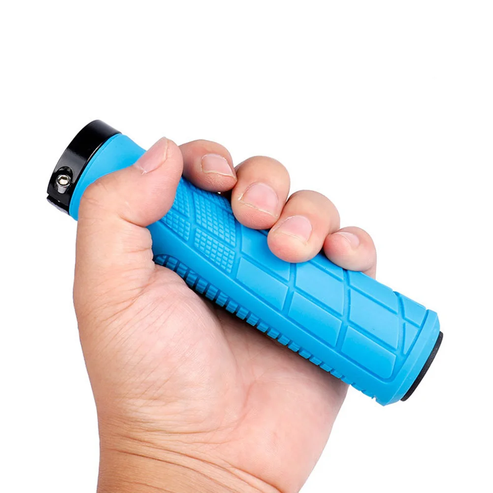 

1 pair Bicycle grips Single Lock Bike Mountain PC+Rubber 135*35mm Riding
