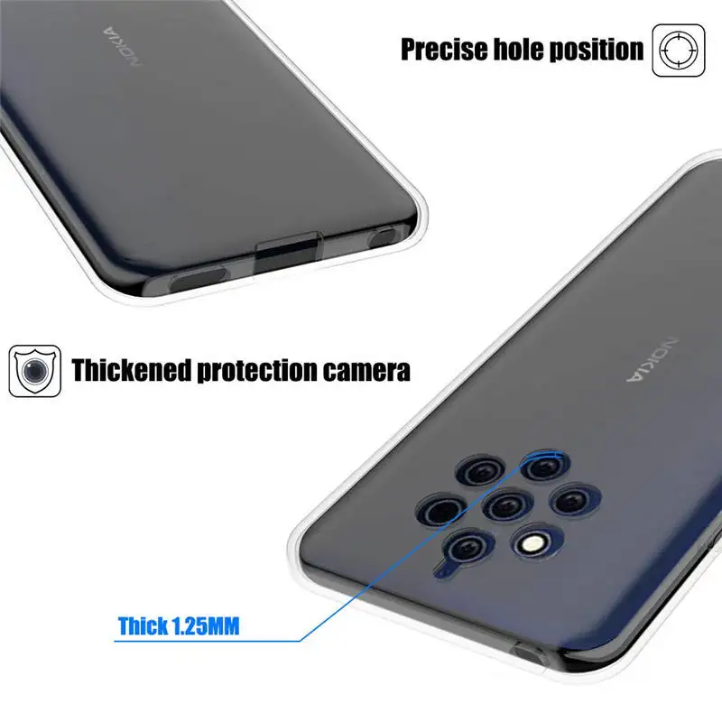 2019 ультратонкий прозрачный чехол из ТПУ для Nokia 9 PureView 5 99 &quotсиликоновый мягкий