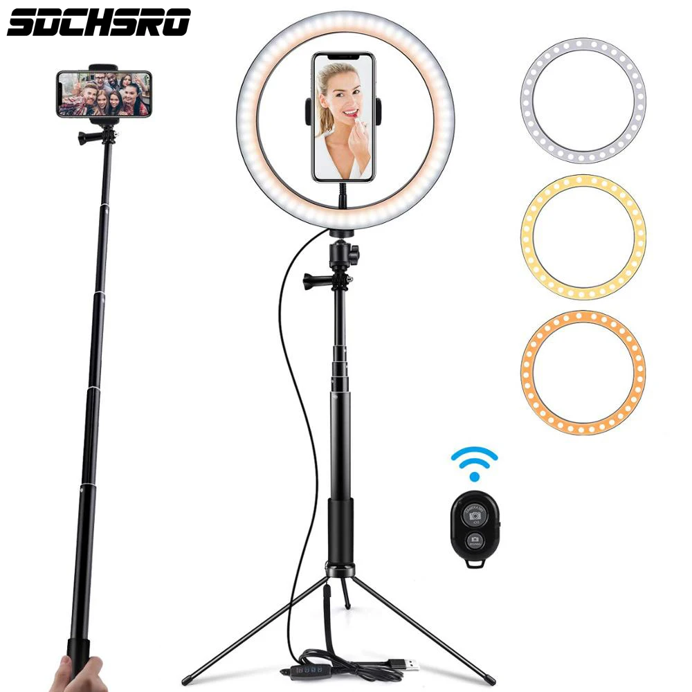 

SDCHSRO Light Tripod Ring Lamp Youtube Video Live Electrical Lights for Use In Professional Quality Photography for Phone