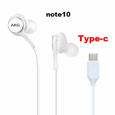 white Type c no box Наушники AKG EO IG955 в уши 3,5 мм/тип-c с микрофоном Проводная гарнитура для SAMSUNG Galaxy note10 S10/S10+ S9 S8/S8+ S7 huawei xiaomi - Цвет: white Type c no box