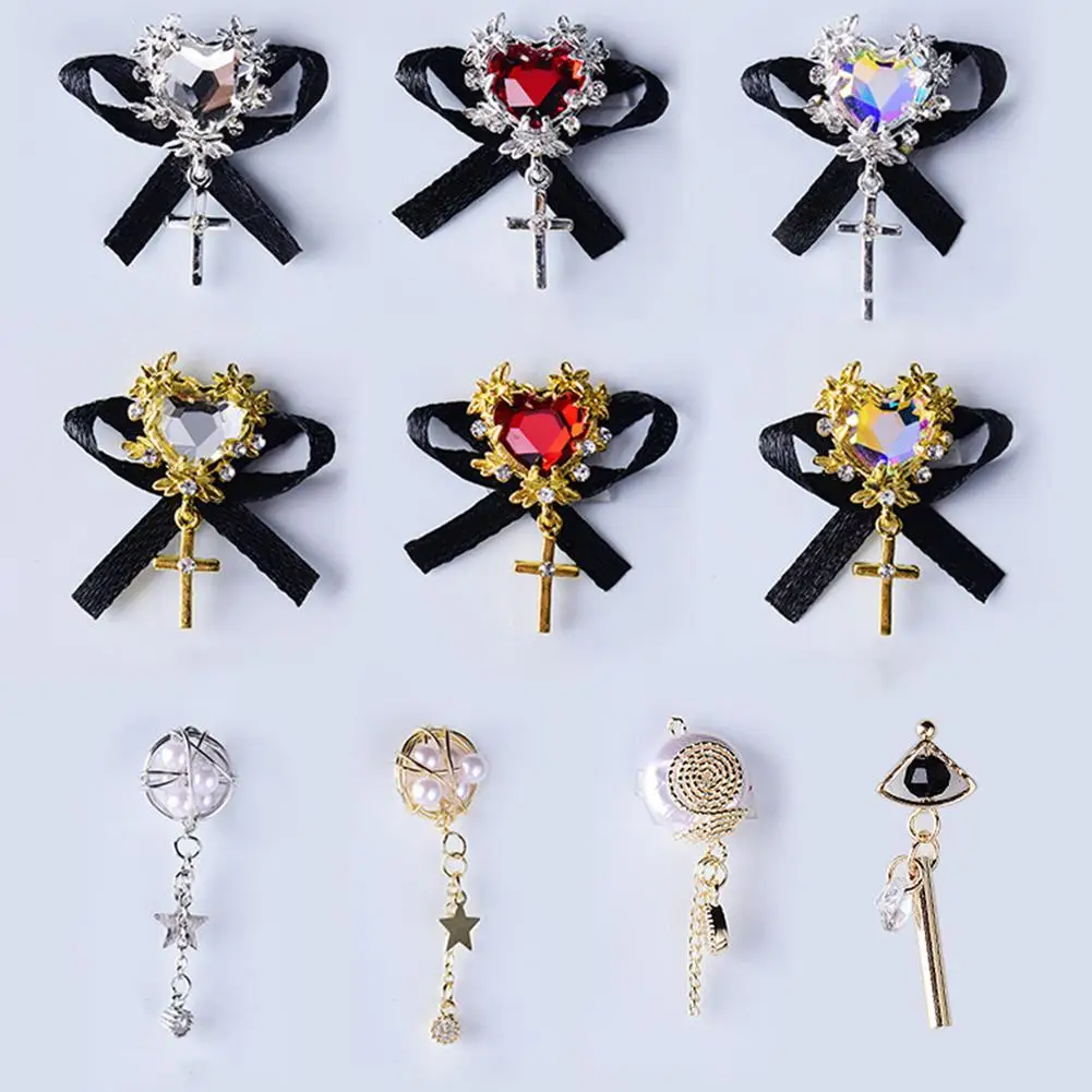 Модные Роскошные циркониевые хрустальные украшения для ногтей сплав DIY дизайна