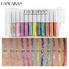 Жидкие блестящие тени для век HANDAIYAN, 12 шт.компл., карандаш для век, макияж, блестящие мерцающие тени для век, водостойкая Стойкая подводка для глаз