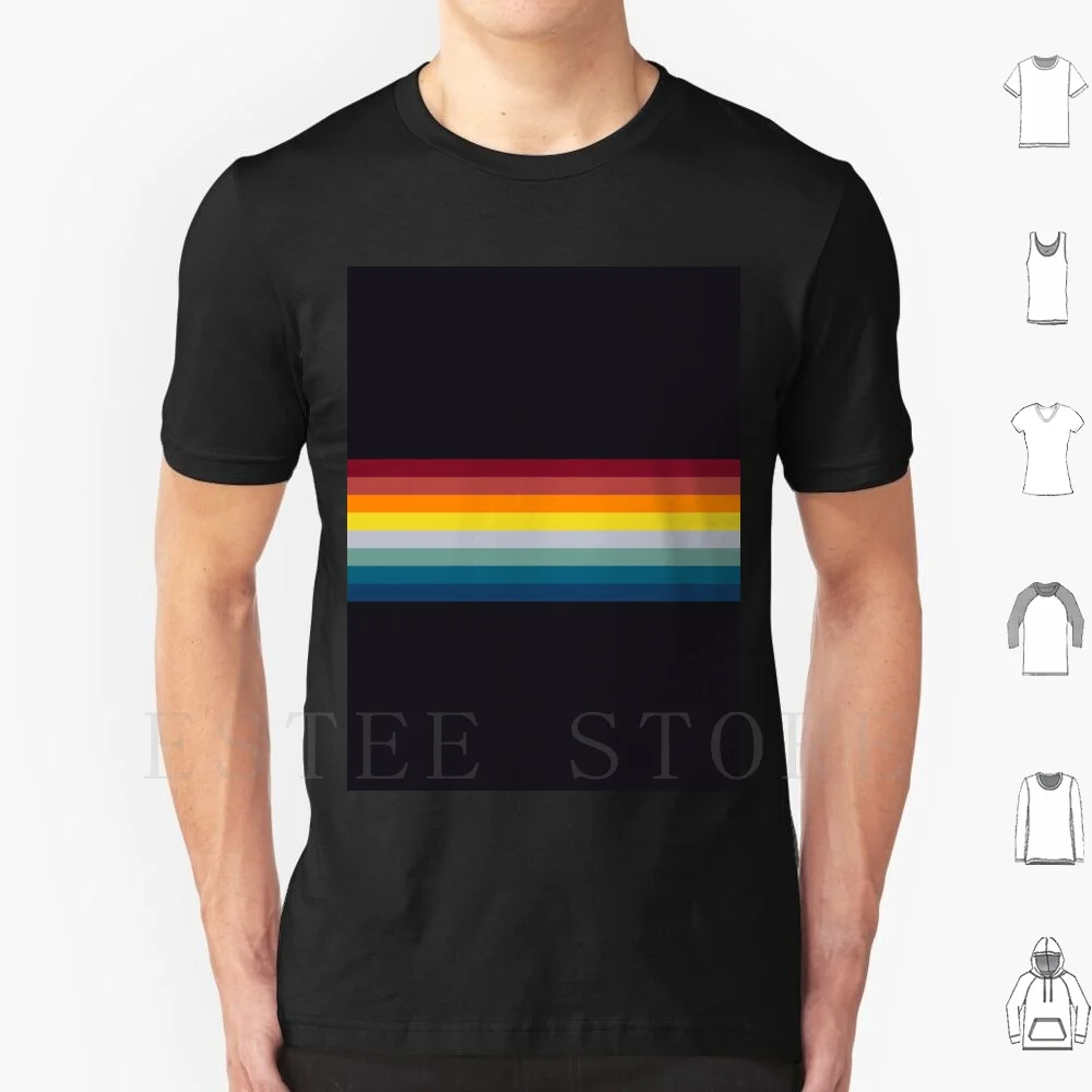 

Футболка мужская хлопковая в полоску, простая рубашка в винтажном стиле, в стиле ретро, с радужными полосками, с минималистичным рождествен...