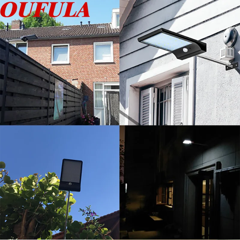 

BROTHER Solar Wall Lamps Outdoor Waterproof IP65 Garden Courtyard Light Ultra-Thin Induction Light