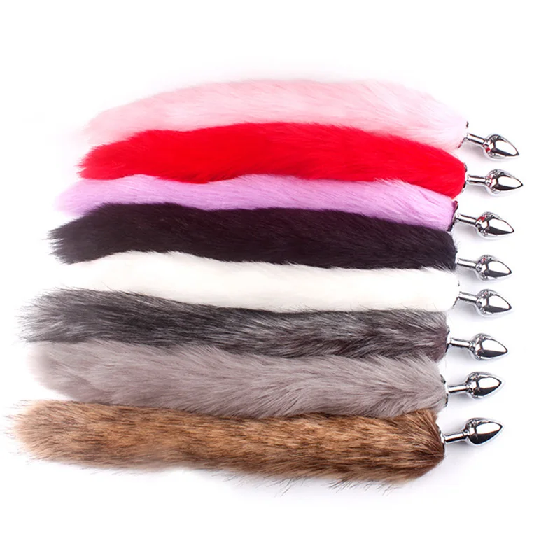 Металлическая Анальная пробка пригодная для носки искусственная кожа