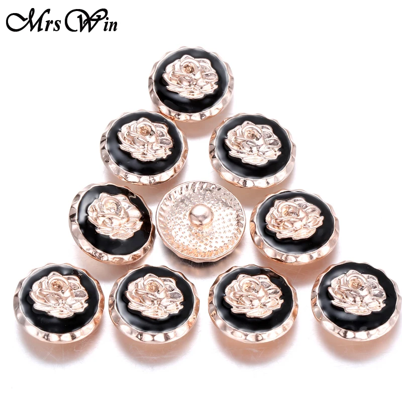 6 шт./лот новинка ювелирное изделие розовое золото цветок розы металлические