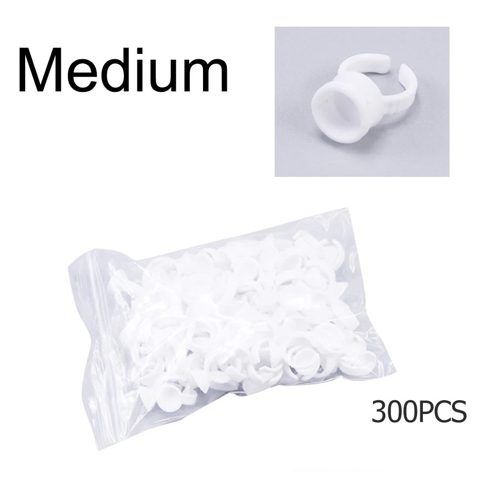 medium 300 шт. удаление пигмента татуировки держатель кольцо с сеткой ресницы расширение клей держатель палитры - Цвет: medium