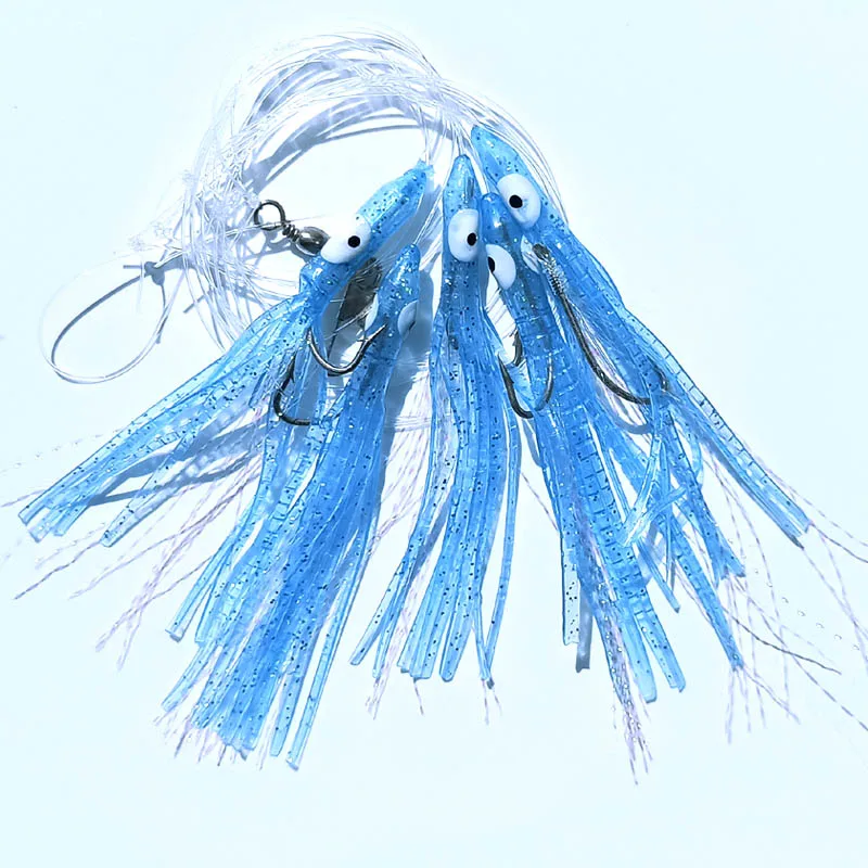 10 упаковок 14 # Sabiki Rig Octopus мягкая рыболовная приманка С рыболовным крючком