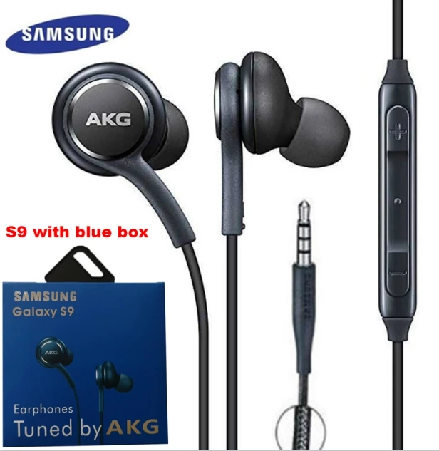 original Samsung earphone 3.5mm In-Ear IG955 Mic wired Headset for huawei xiaomi AKG Samsung S8/s8+ S5 S6 S7 S9 S10 Smart phone - Цвет: S9 with purple box