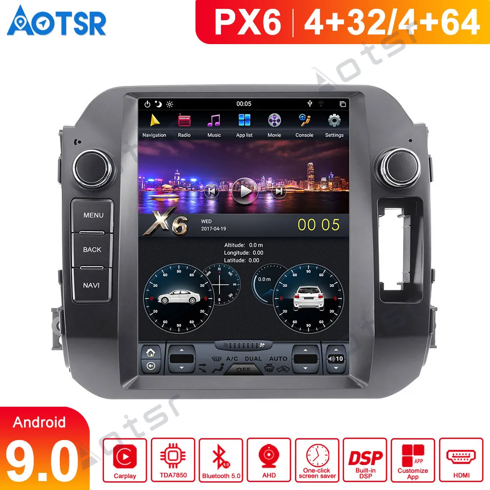 Android 9 0 GPS навигация для Kia Sportage R 2010-2015 Tesla Vertical 10 4 &quotэкран радио PX-6 6-ядерный
