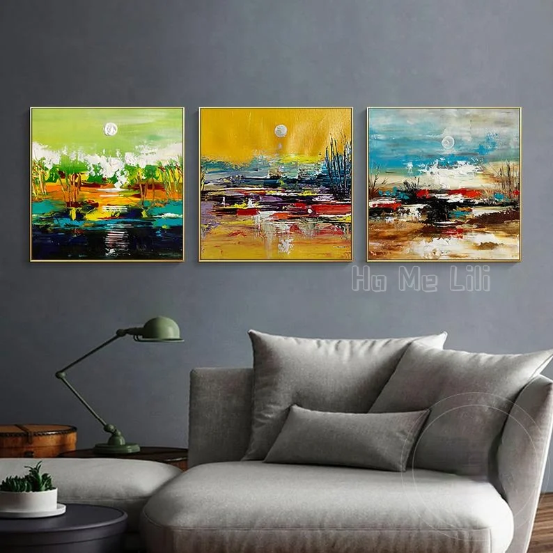 

Abstract Sunrise Art Engraving On Canvas Landscape Wall Art