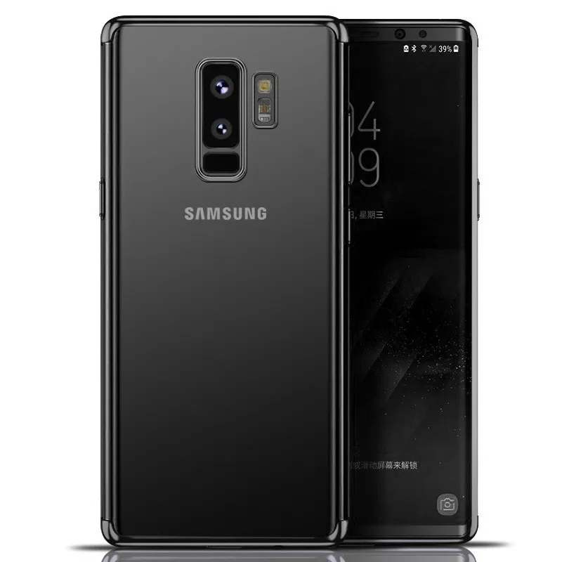 For Samsung S8 Case S10 S9 S10e Plus Note 8 Phone Luxury Brand TPU Transparent Galaxy Cover | Мобильные телефоны и