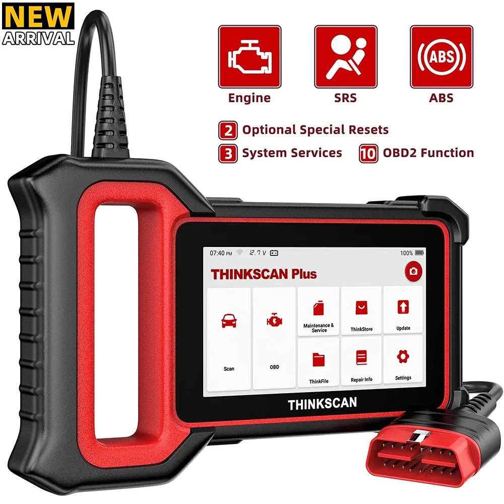 

THINKCAR Thinkscan Plus S2 OBD2 Car Diagnostic Tool Engine ABS SRS System Code Reader DPF A/F EPB Reset OBD 2 Automotive Scanner