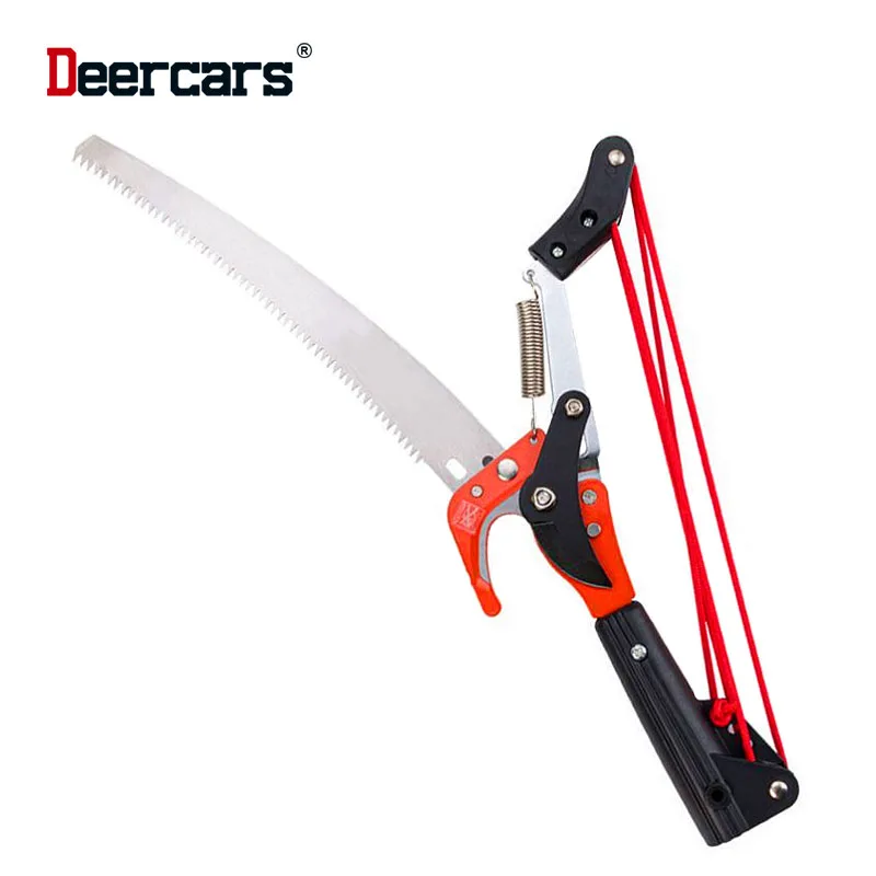 

High Altitude Four Pulley Pruning Scissors Tree Trimmer Branches Cutter Garden Shears Saw Fruit Pick Cutting Tool Without Rod