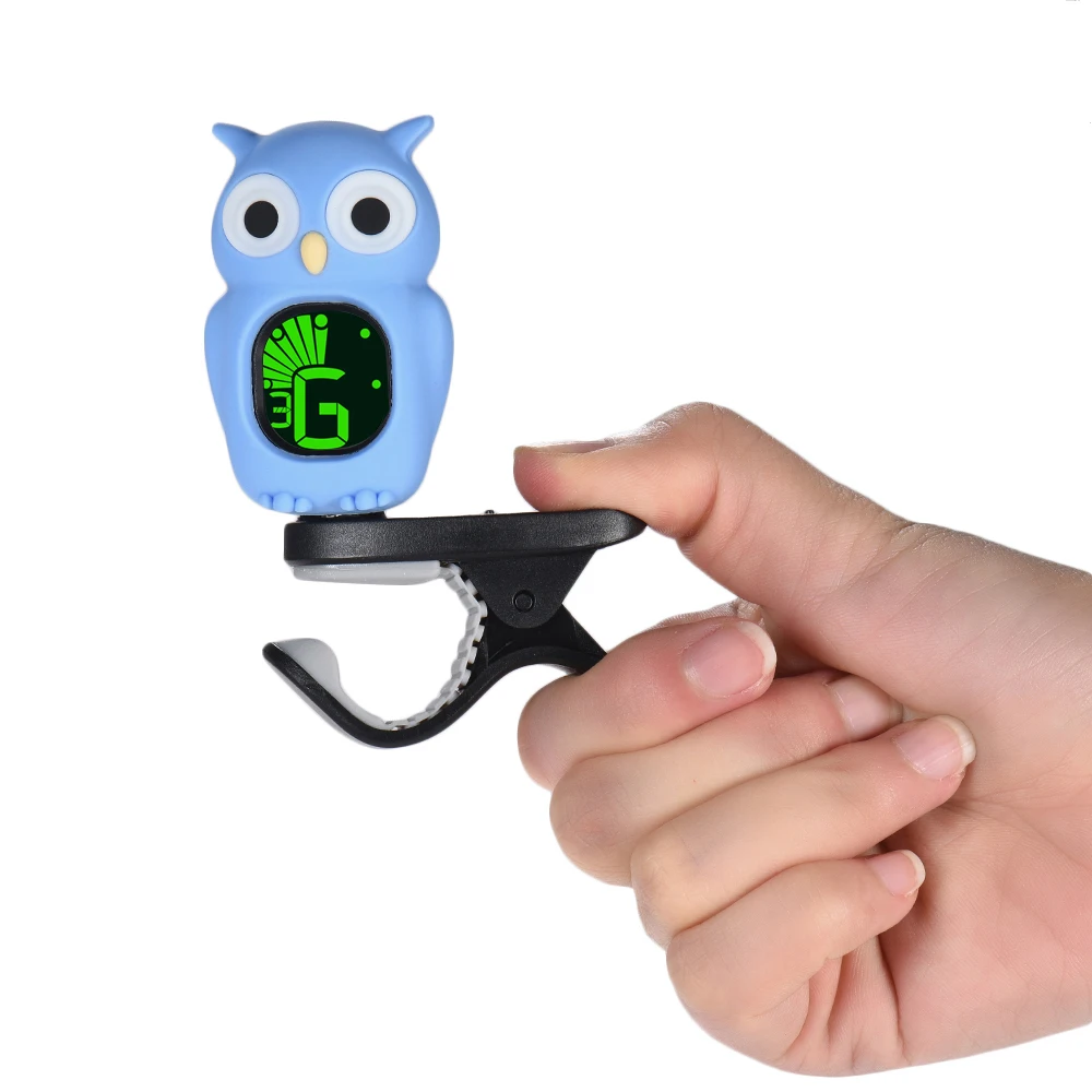 

Cute Cartoon Owl Clip-On Tuner LCD Display Guitar Tuner for Guitar Chromatic Bass Ukulele Violin for guitar accessories