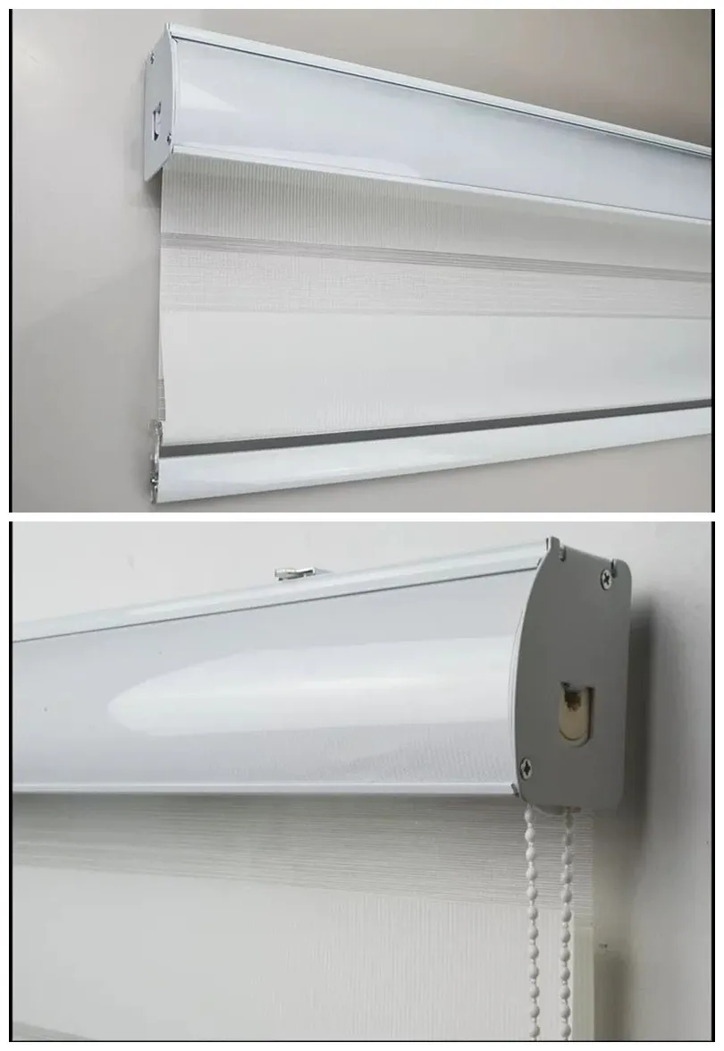 Белая зебра двухслойные жалюзи светильник фильтрующее окно дневной и ночной