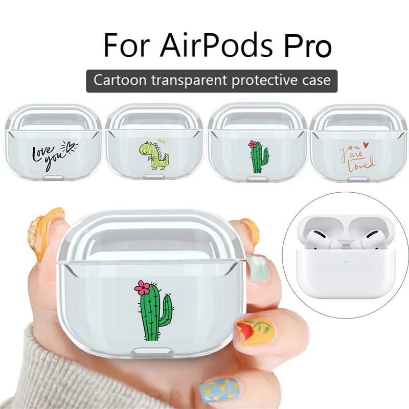 Прозрачный беспроводной Bluetooth чехол для AirPods Pro наушников Apple Airpord 3 PC портативный