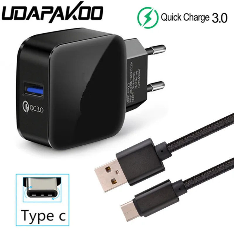 1M Type C USB кабель и Быстрая зарядка 3 0 EU быстрое зарядное устройство адаптер для samsung