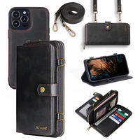 multi pocket leather wallet cases for iphone 13 12 11 pro max mini case luxury flip leather pouch protective cover handbag