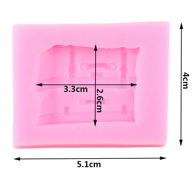 Сахарные чемодан коробка Чемодан силиконовые формы Fondant (сахарная) пресс форма