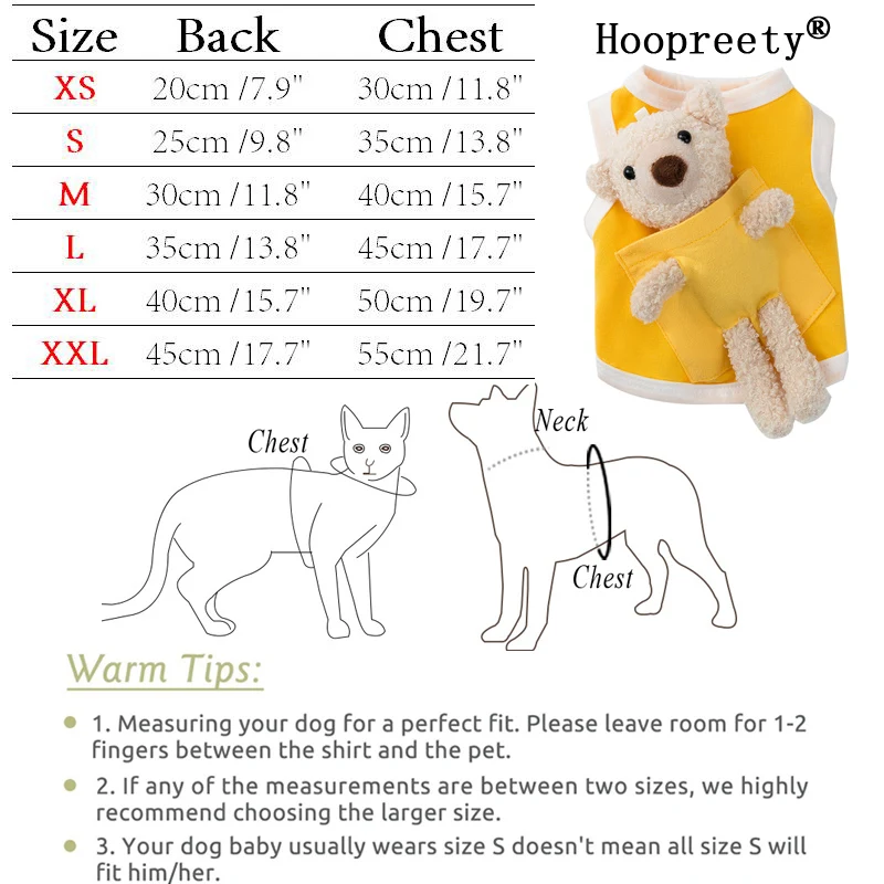 

Cute Dog Vest with Funny Back Bear Summer Dog Clothes Breathable Puppy Tank Top for Small Medium Dogs Bichon Yorkies Costume