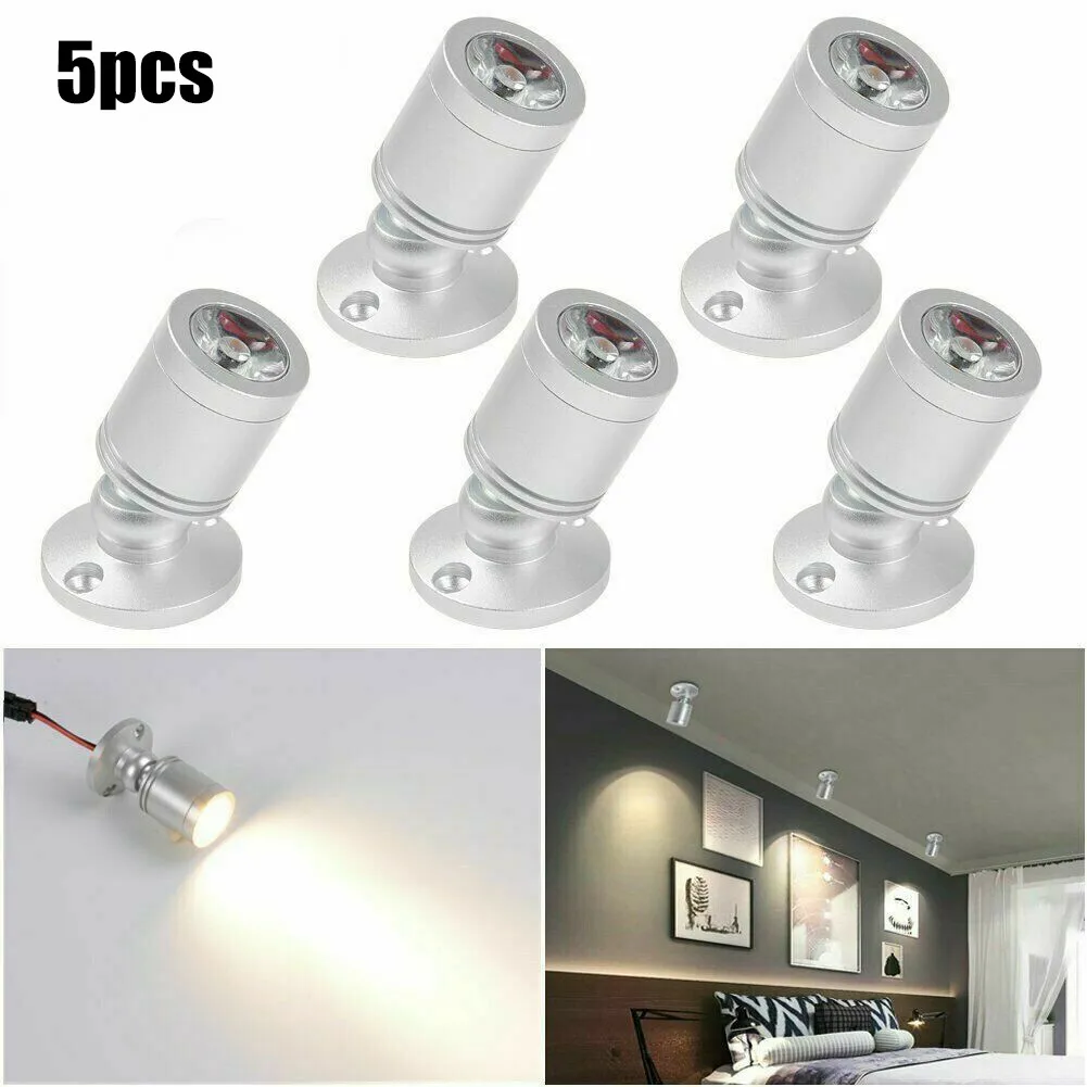 

5pcs 1W Recessed LED Cabinet Light Mini Spotlight Small Ceiling Lamp Downlight For Home Hotel Bedroom Decorations
