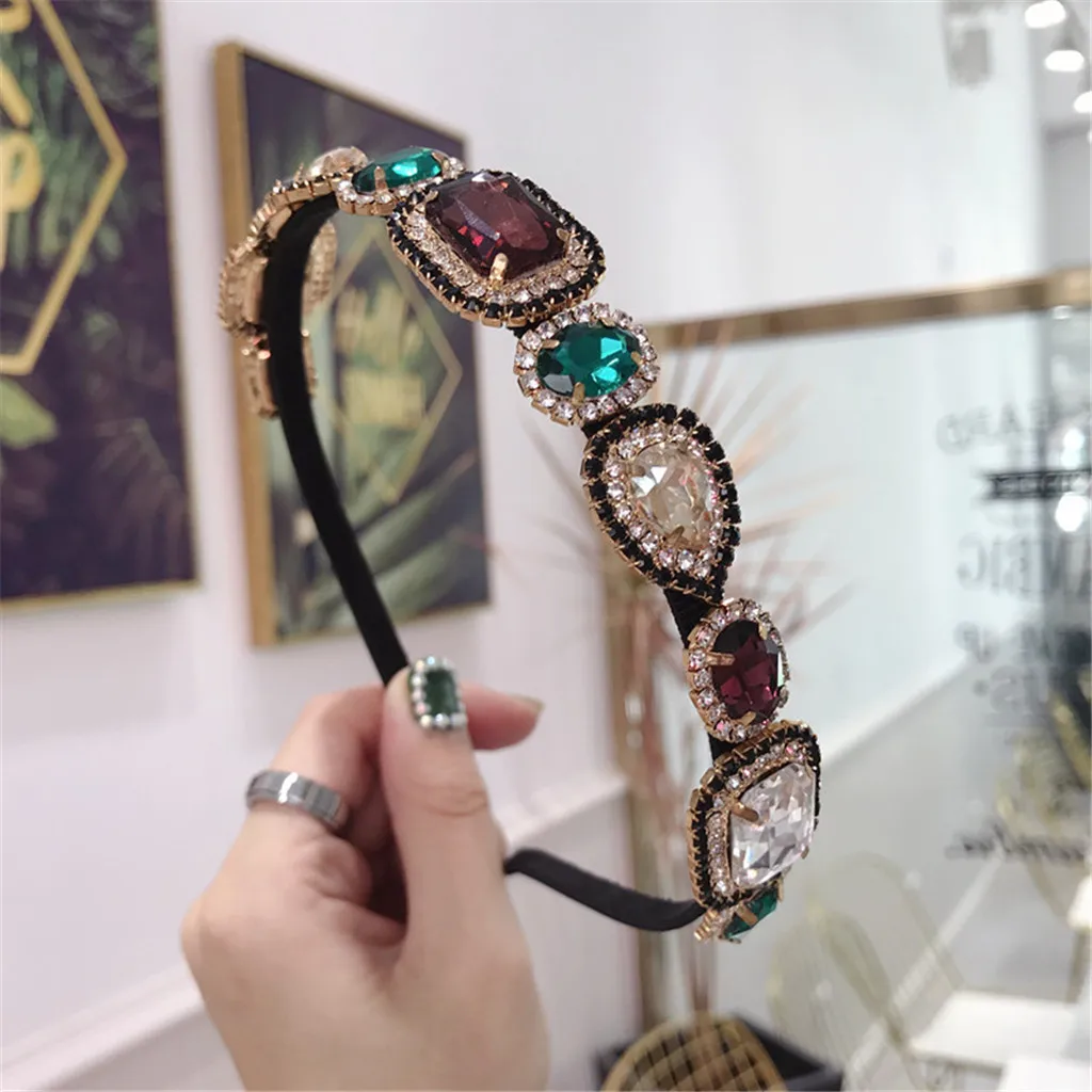 Женские Повязки На Голову Стразы с кристаллами и жемчугом винтажные аксессуары