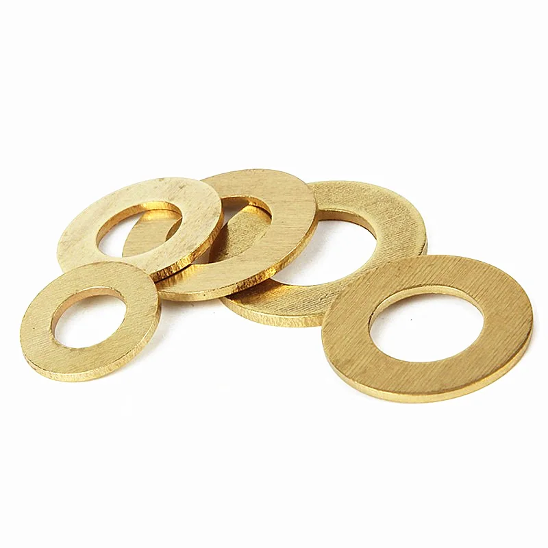 180Pcs/Box Solid Brass Copper Gasket Metal Retaining Ring Set M2-M10 Screw Bolt Flat Washer Plain Pad High Quality | Обустройство