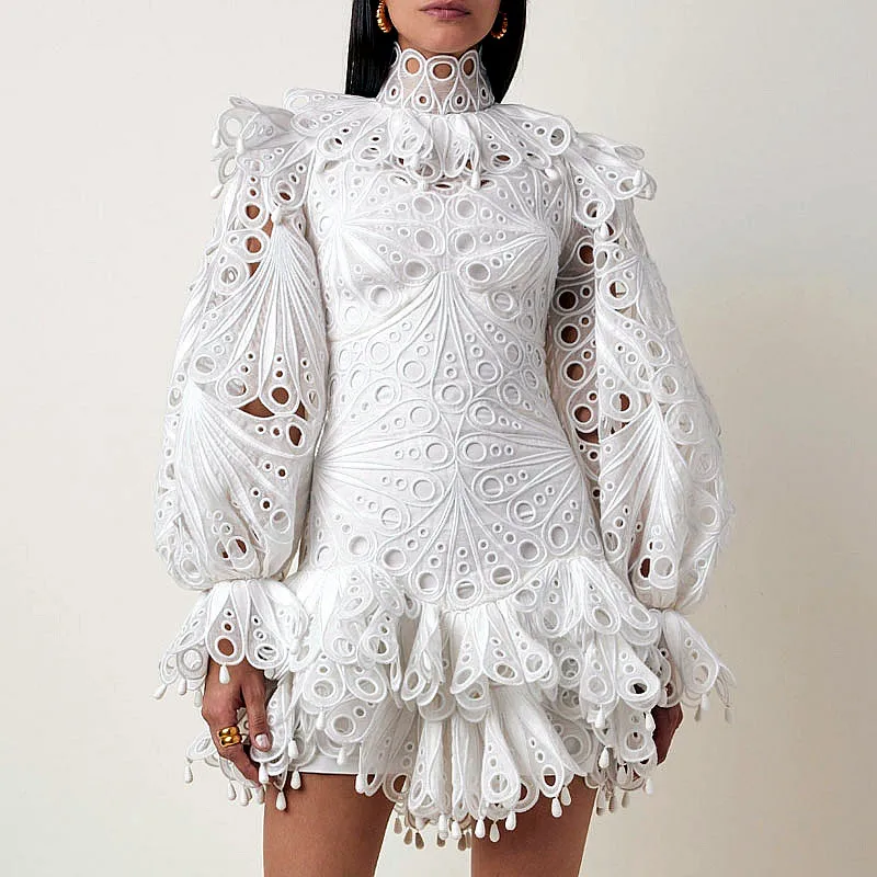 HAMALIEL Весна 2020 модельное дизайнерское ажурное кружевное вечернее платье