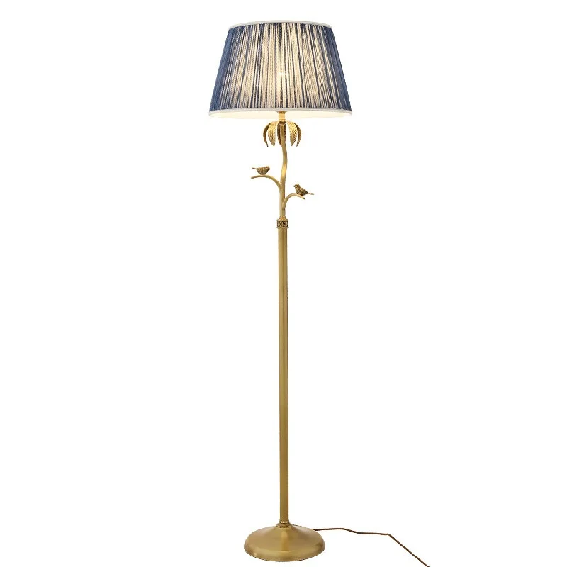 Кантри современный медная напольная лампа латунь светильник птица настольная 2 s
