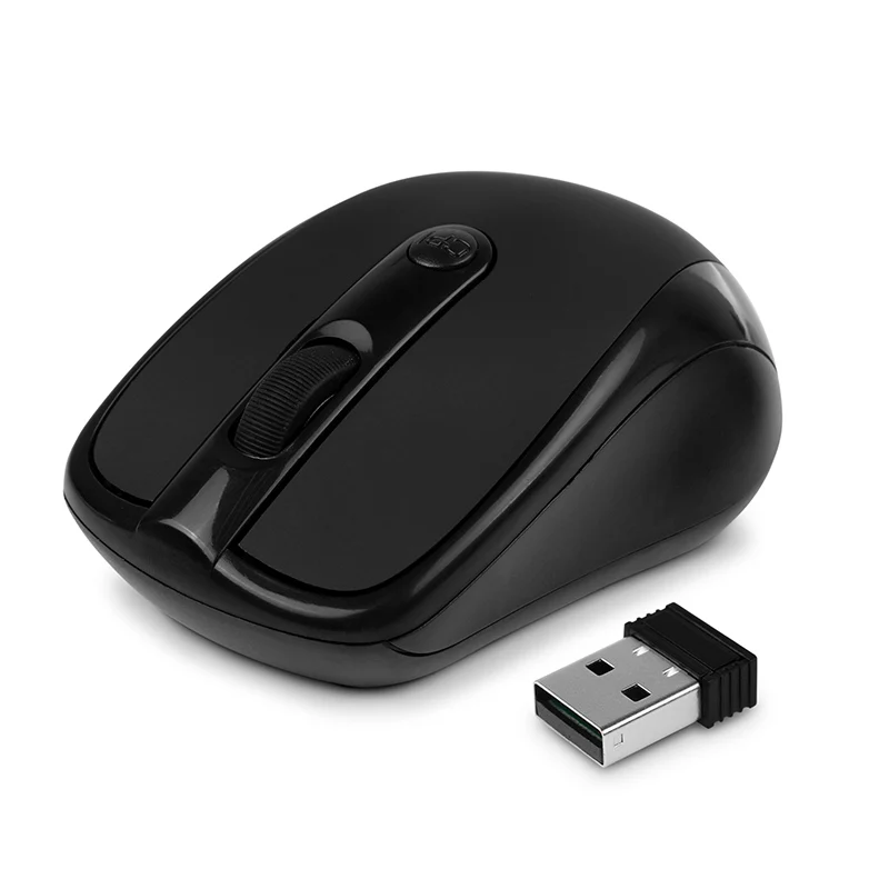 black USB оптическая беспроводная компьютерная мышь 800 dpi 1000 dpi 1200 dpi 3 режима Мини широкий диапазон 2,4G приемник супер тонкая мышь для ПК ноутбука - Цвет: black