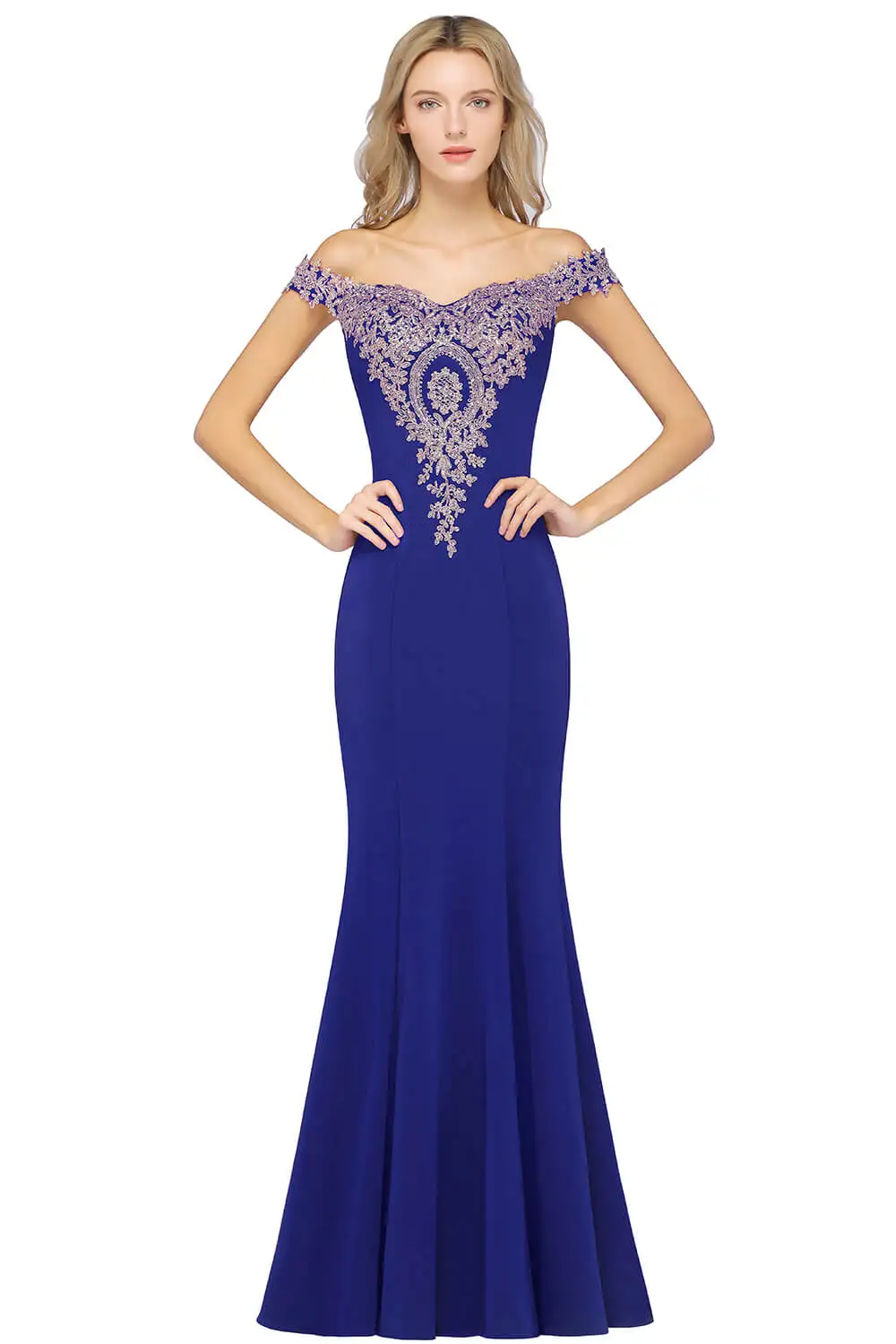 Синий Robe de Soiree Новое бордовое кружевное вечернее платье с кристаллами элегантное розовое вечернее платье с рукавами-крылышками Vestido de Festa - Цвет: Синий