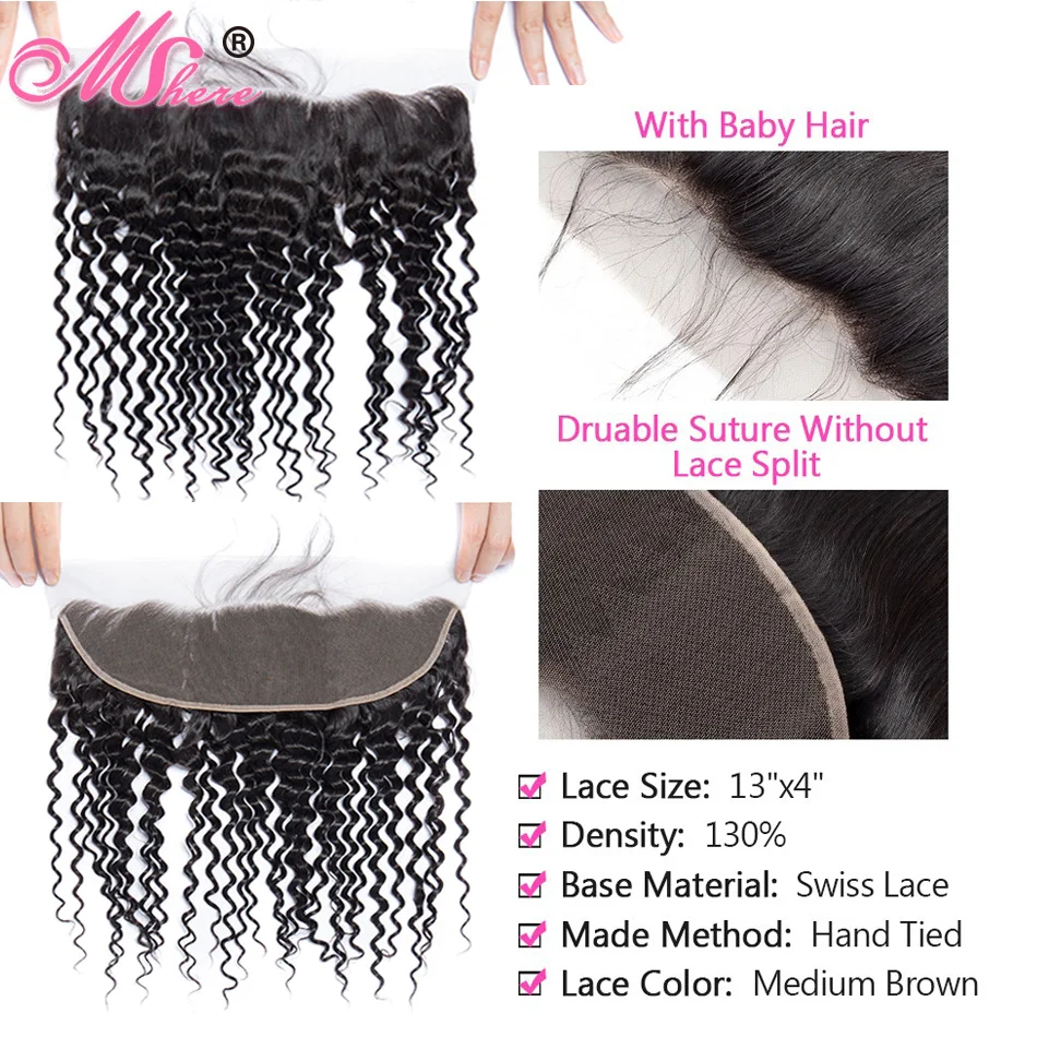 Mshere волосы индийские вьющися с закрытием Комплект s предварительно вырезанные