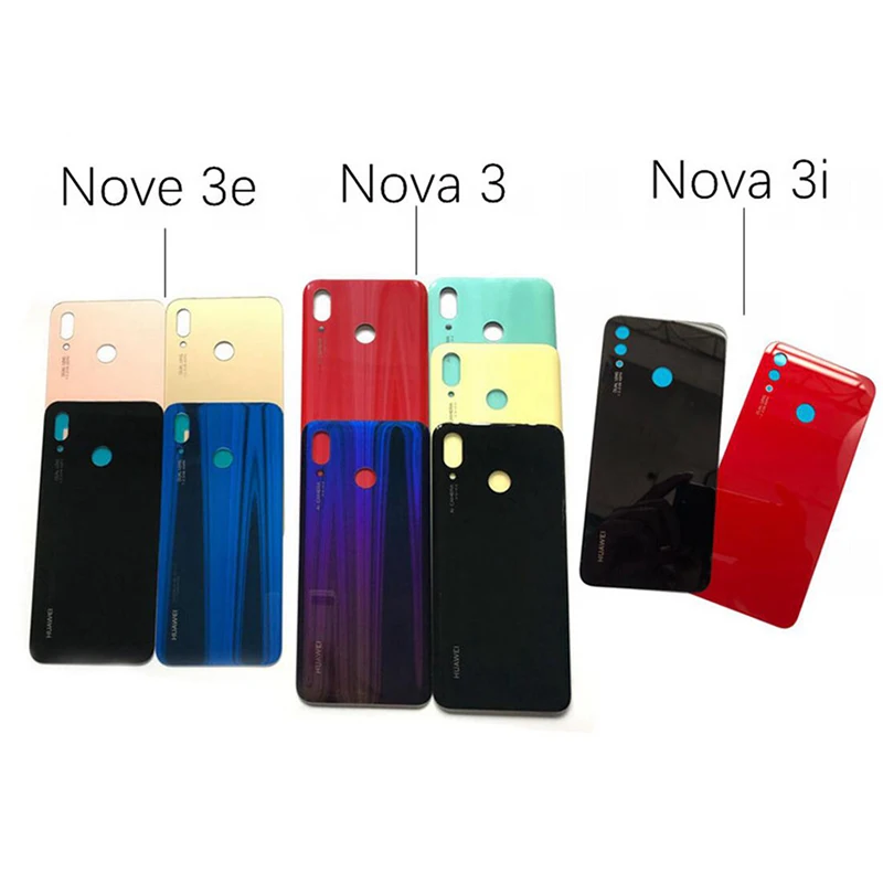 Крышка батарейного отсека для Huawei Nova 3 3i 3e заднее стекло задняя крышка корпус