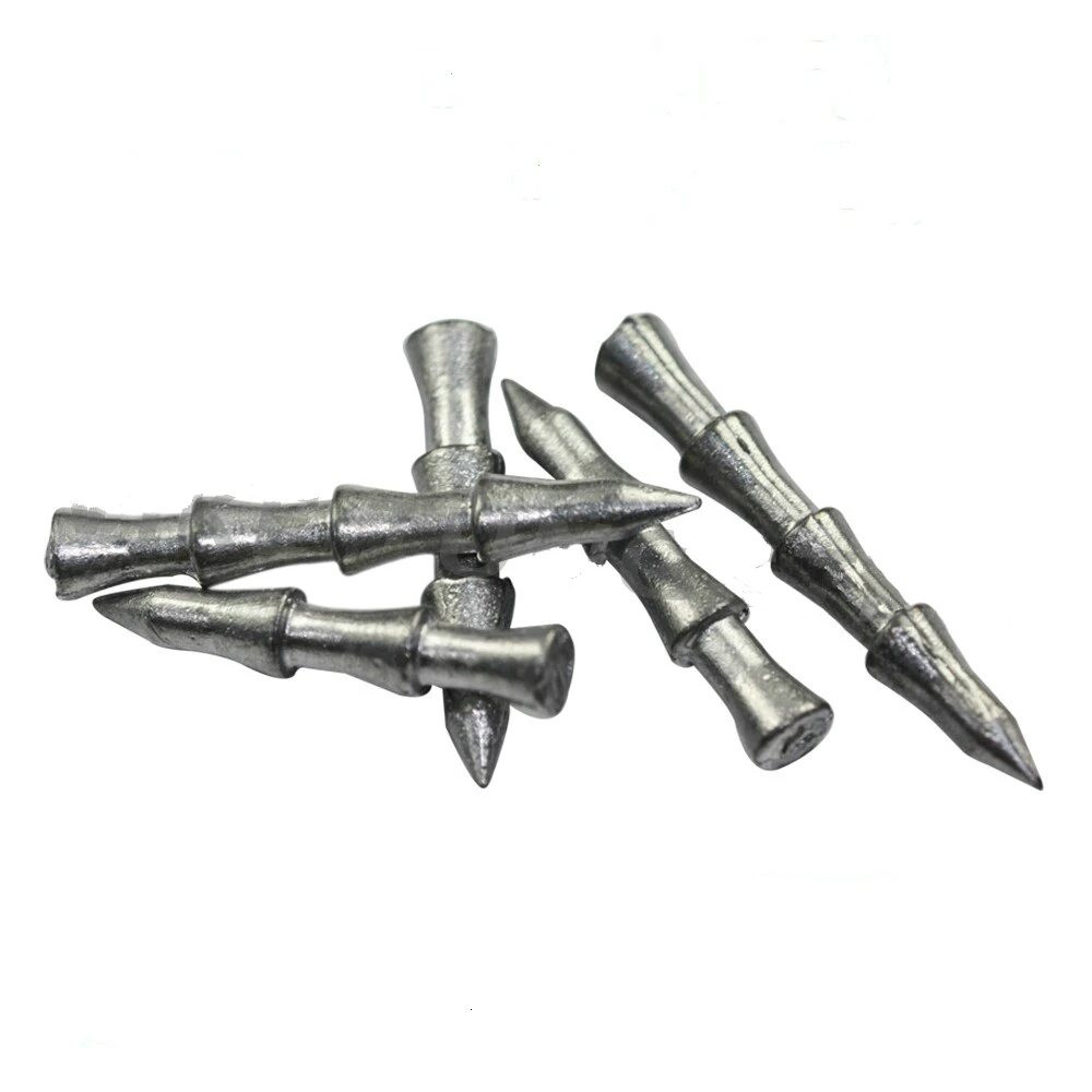 10 20 30 шт./лот высококачественные свинцовые грузила для рыбной ловли гвозди