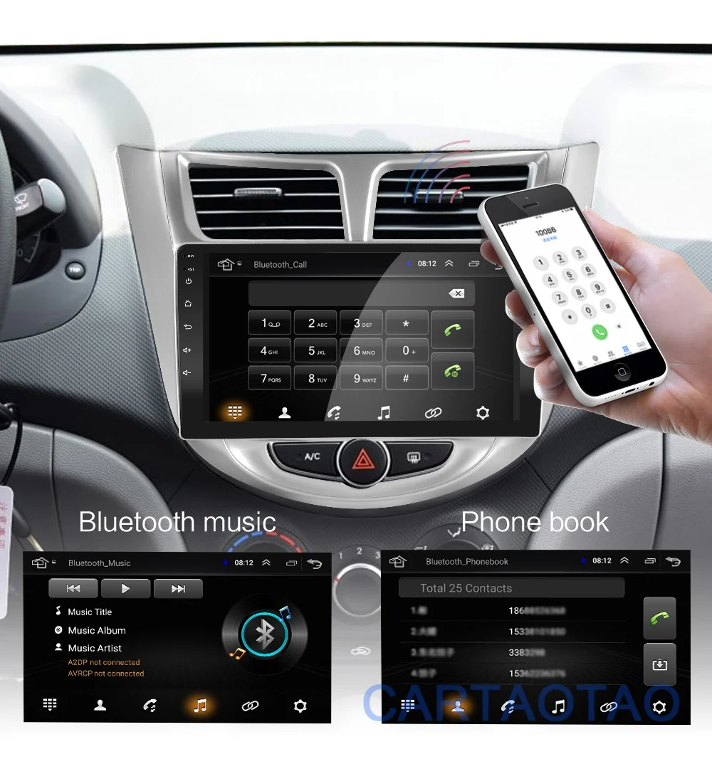 9 ''2 din Android 8,1 автомобильный dvd-плеер для современного Solaris accent Verna 2011- радио рекордер Gps wifi usb DAB+ аудио