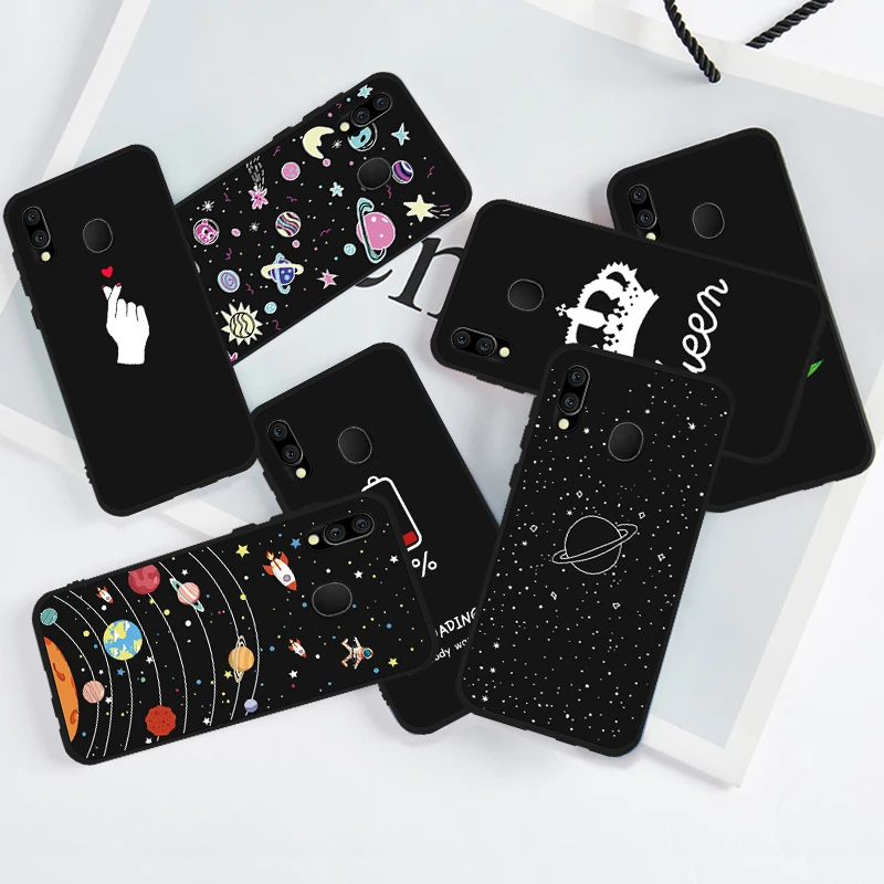 Мягкий ТПУ чехол с милым рисунком для телефона samsung Galaxy A40 A50 A60 A70 ультра тонкий