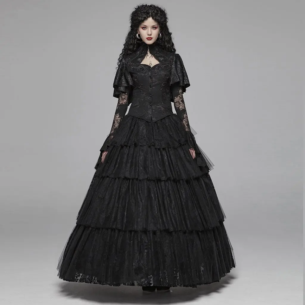 Женская готическая кружевная блузка в стиле панк-рейва модная ретро с