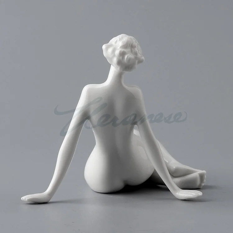 Авторони Креативный дизайн фарфоровая Глазурь Искусство женщины согнуть колени