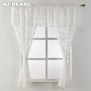 Шторы NAPEARL короткие, для окон и кухни, из органзы, жаккардовые, черные, белые, бежевые, тюлевые, на заказ, для балкона