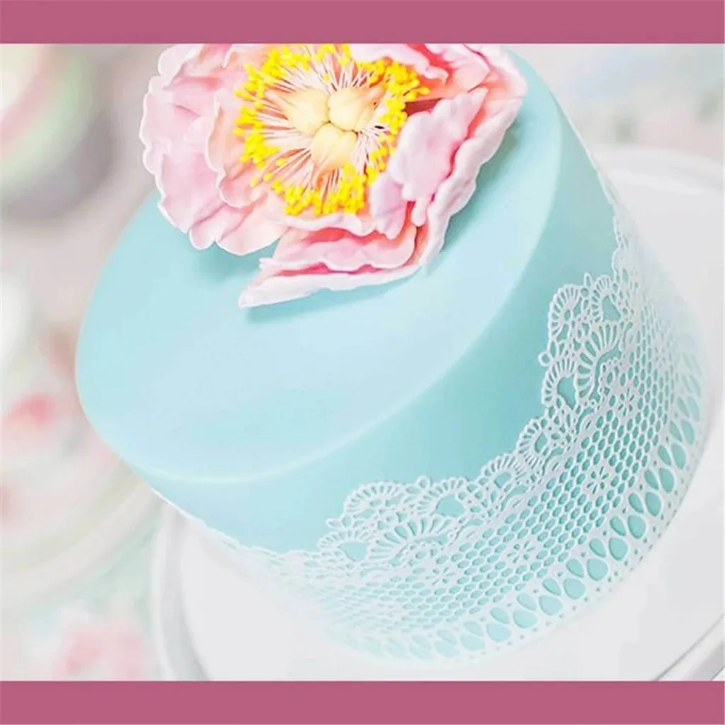 8 шт. DIY торт кружева силиконовая форма для помадки Embosser коврик Торт Sugarcraft