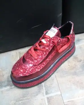 6 Г., модная женская обувь, повседневная обувь на плоской подошве, украшенная стразами женские кроссовки без шнуровки, серебристые лоферы, кожаные кроссовки со стразами для девушек - Цвет: 6