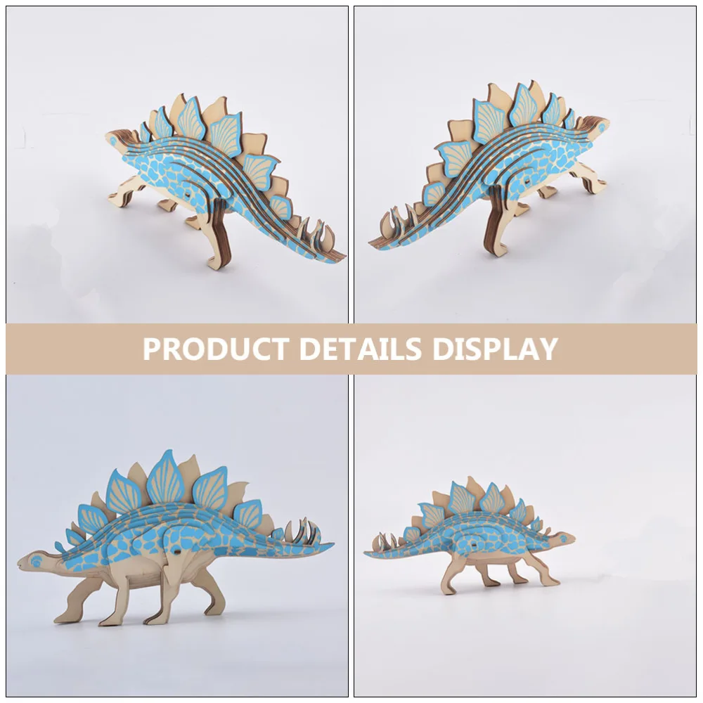 

2Pcs 3D Wooden Puzzle Model Educational Animals Pattern Jigsaw for Kids
