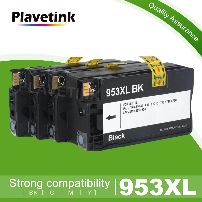 Plavetink 4 цвета 953 XL чернильный картридж для принтера hp совместимый Officejet Pro 7740 8210 8218