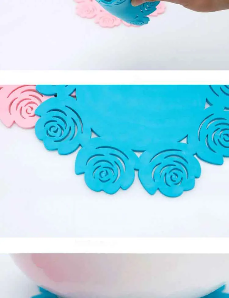 Силиконовые подставки Rose Fower, настольные коврики, термостойкие коврики, подстаканник, кухонная салфетка-подставка, инструменты, разные цвета
