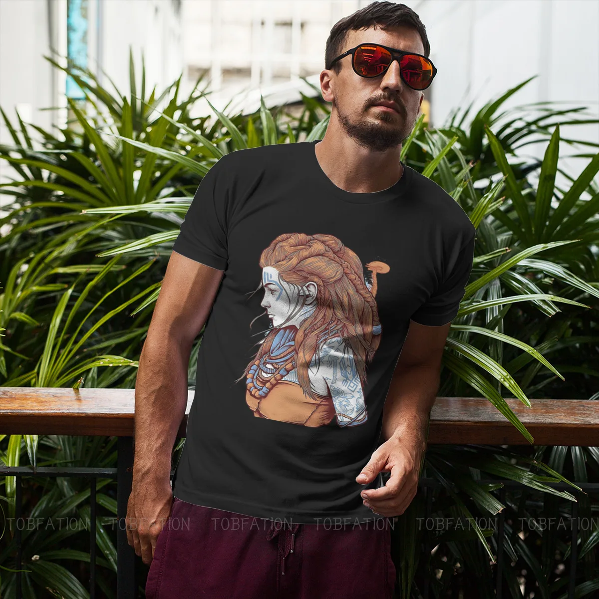 Футболка Horizon Zero Dawn с изображением персонажа классические модные мужские