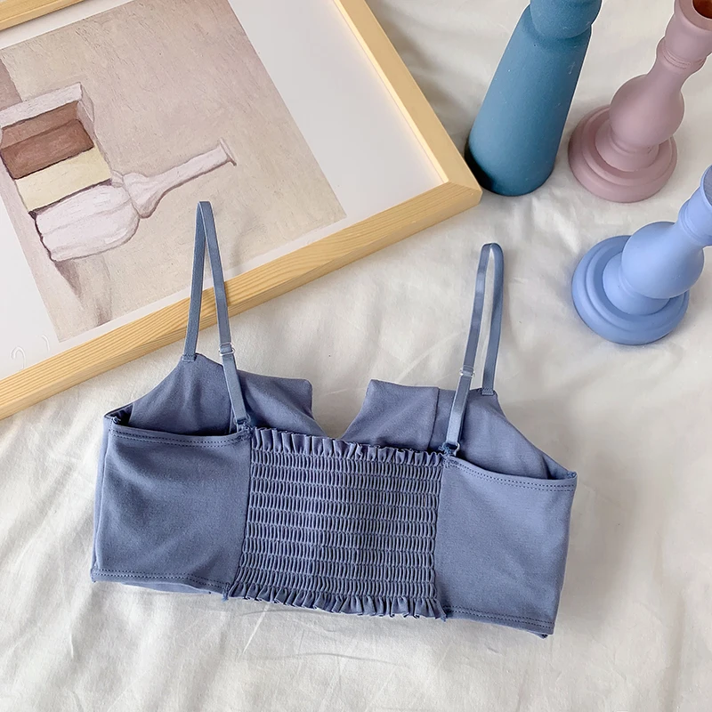 Бюстгальтер женский с чашками пуш-ап хлопковый бесшовный квадратным вырезом